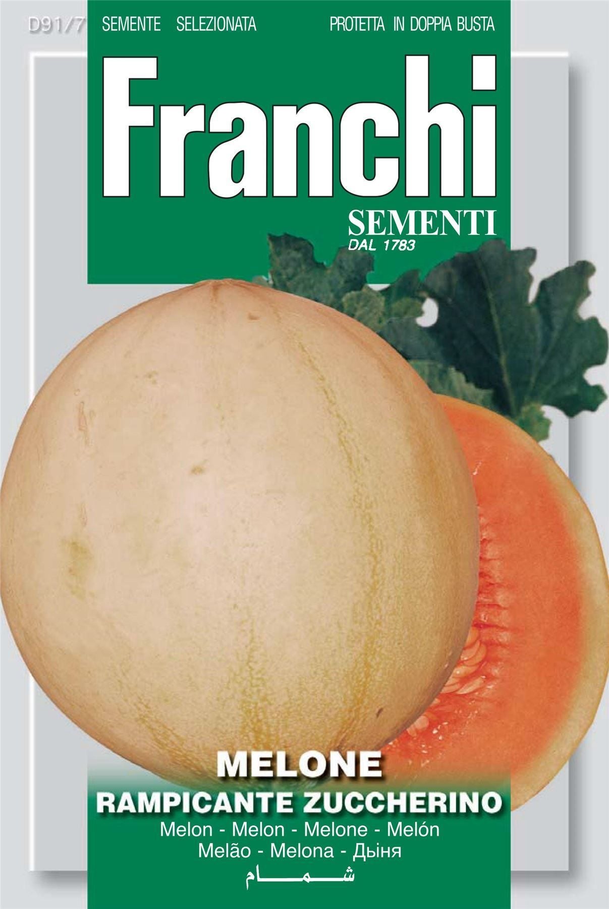 Franchi Seeds of Italy - DBO 91/7 - Melon - Rampicante Zuccherino - Seeds