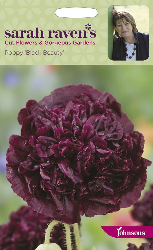 Johnsons Sarah Raven's Poppy Black Beauty 750 Seeds