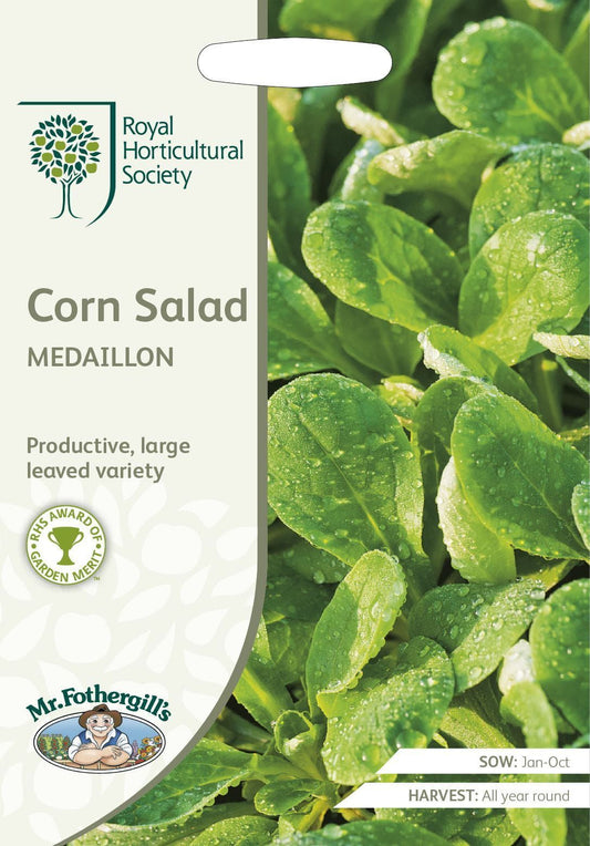 Mr Fothergills RHS Corn Salad Medaillon 500 Seeds