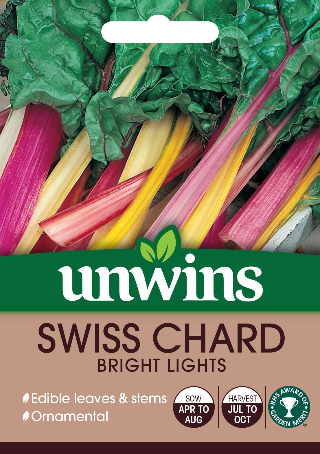 Unwins Swiss Chard Bright Lights 100 Seeds