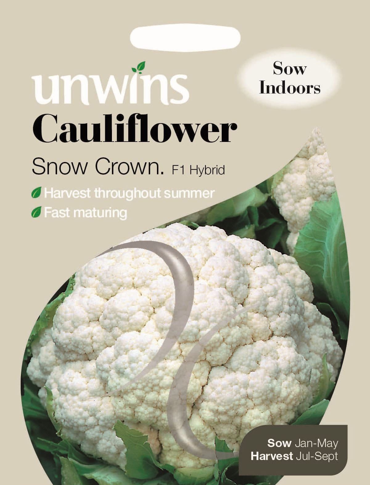 Unwins Cauliflower Snow Crown F1 15 Seeds