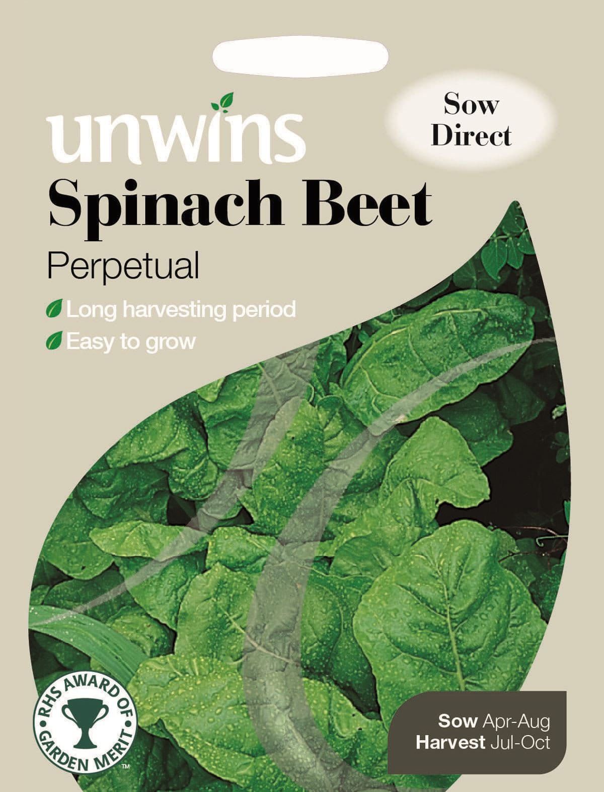 Unwins Spinach Beet Perpetual 250 Seeds