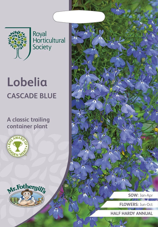 Mr Fothergills RHS Lobelia Cascade Blue 2500 Seeds