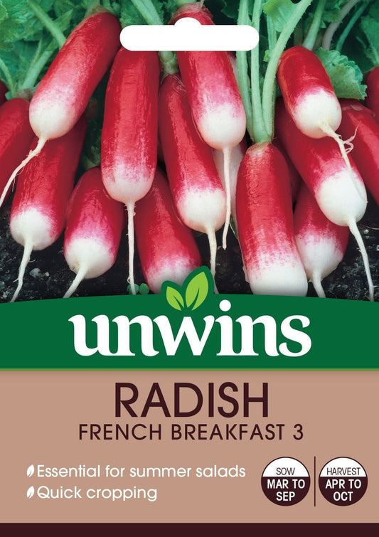 Unwins Radish French Breakfast 3 1000 Seeds