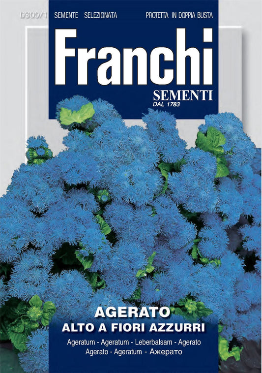 Franchi Seeds of Italy - Flower - FDBF_ 300-1 - Ageratum - A Fiori Azzurri - Seeds