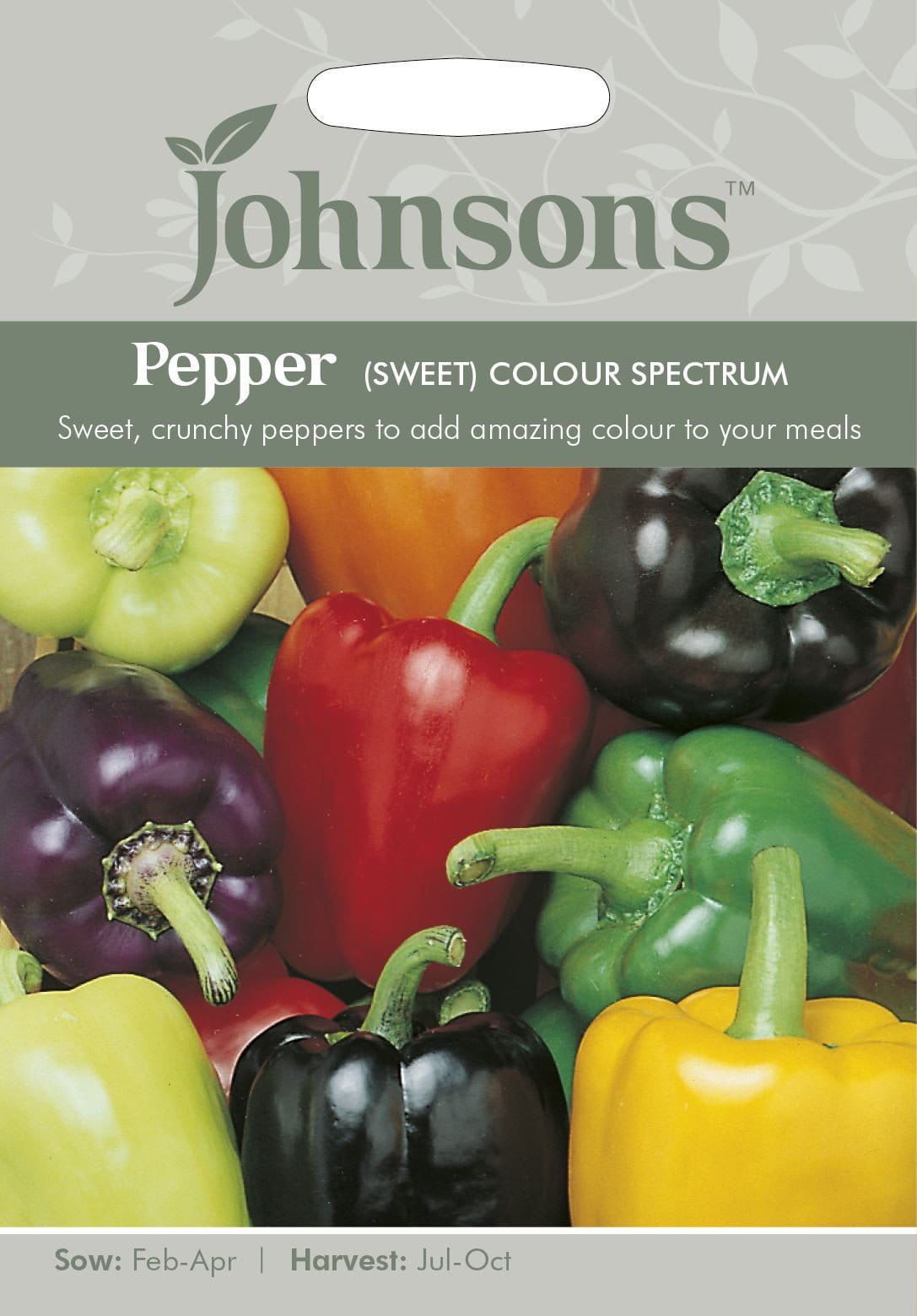 Johnsons Pepper (Sweet) Colour Spectrum 50 Seeds