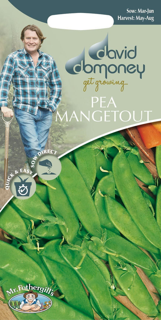 Mr Fothergills - David Domoney - Vegetable - Pea Mangetout - Norli - 80 Seeds