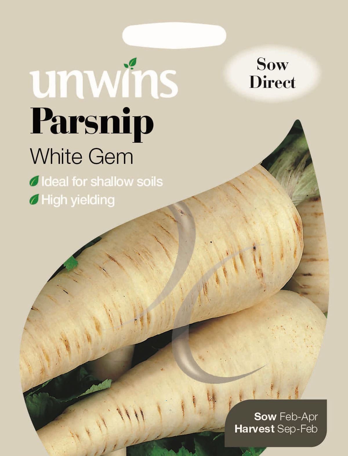 Unwins Parsnip White Gem 550 Seeds