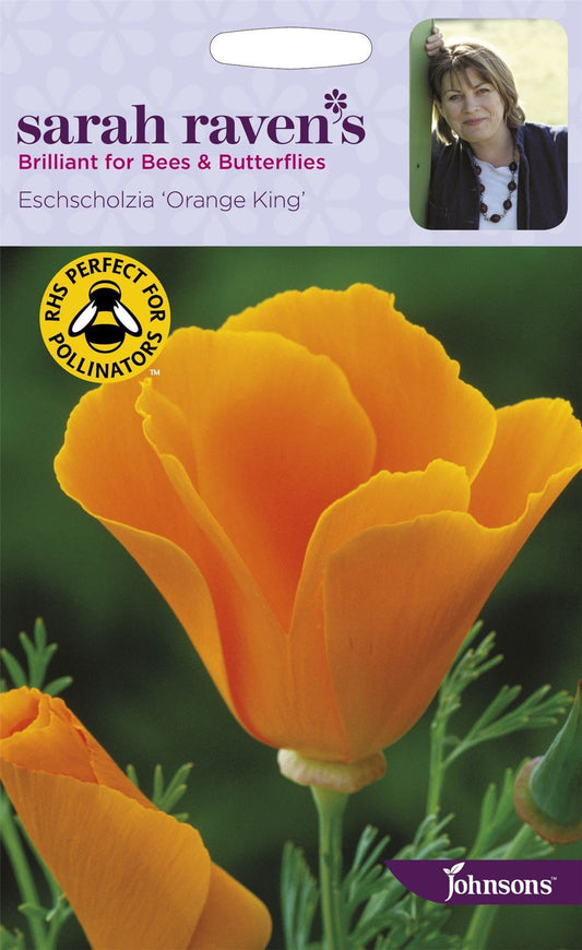 Johnsons Sarah Raven's Eschscholzia Orange King 300 Seeds