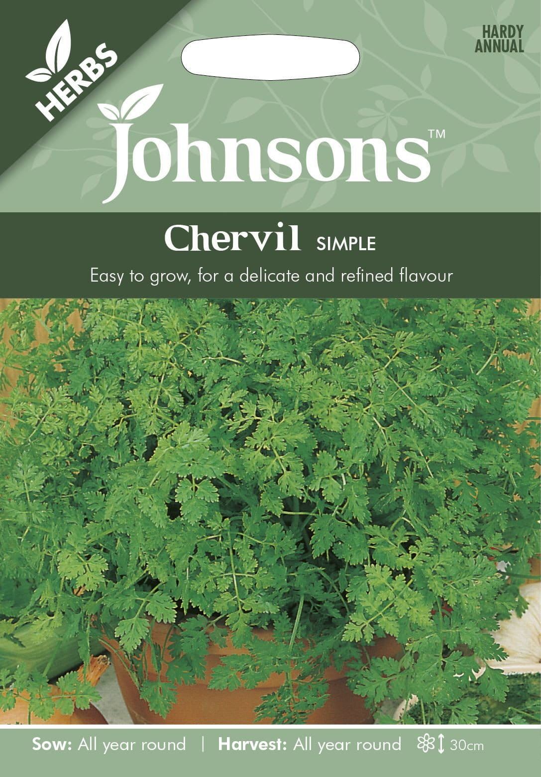 Johnsons Herb Chervil 1000 Seeds