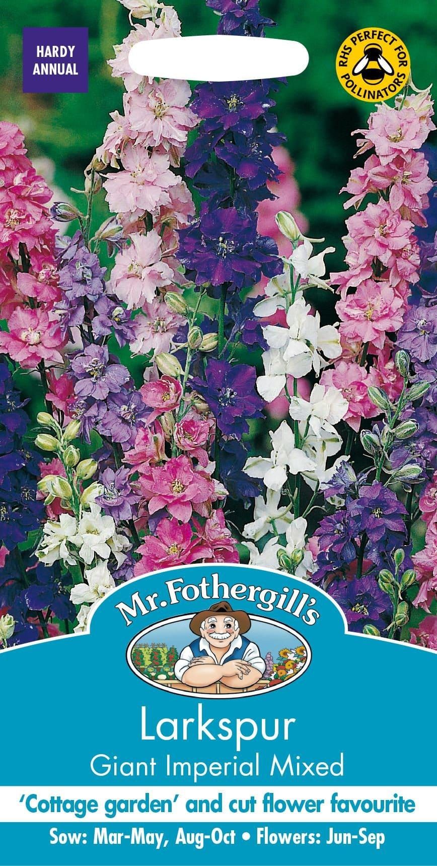 Mr Fothergills Larkspur Giant Imperial Mixed 300 Seeds