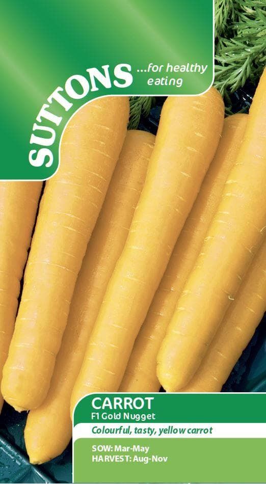 Sutton Seeds - Carrot Seeds - F1 Gold Nugget