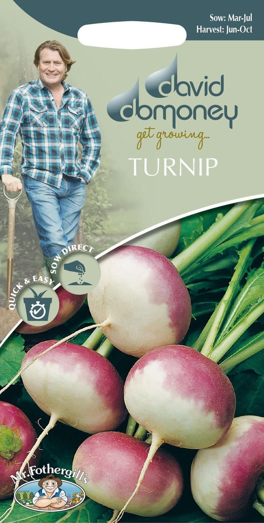 Mr Fothergills - David Domoney - Vegetable - Turnip - Purple Top Milan - 1750 Seeds