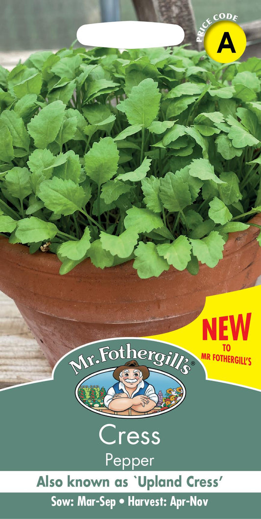 Mr Fothergills - Vegetable - Cress - Pepper - 150 Seeds