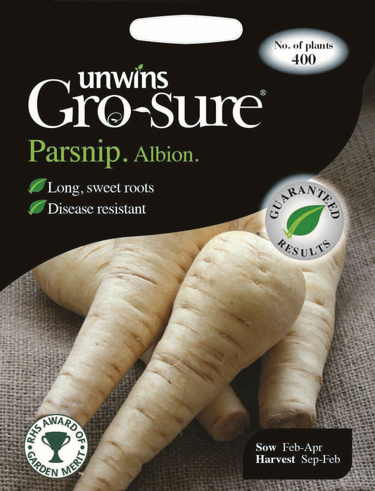 Unwins Parsnip Albion F1 250 Seeds