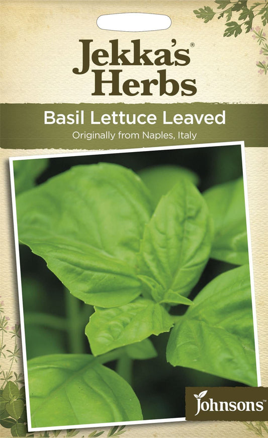 Johnsons Jekka's Herbs Basil Lettuce Leaved 200 Seeds