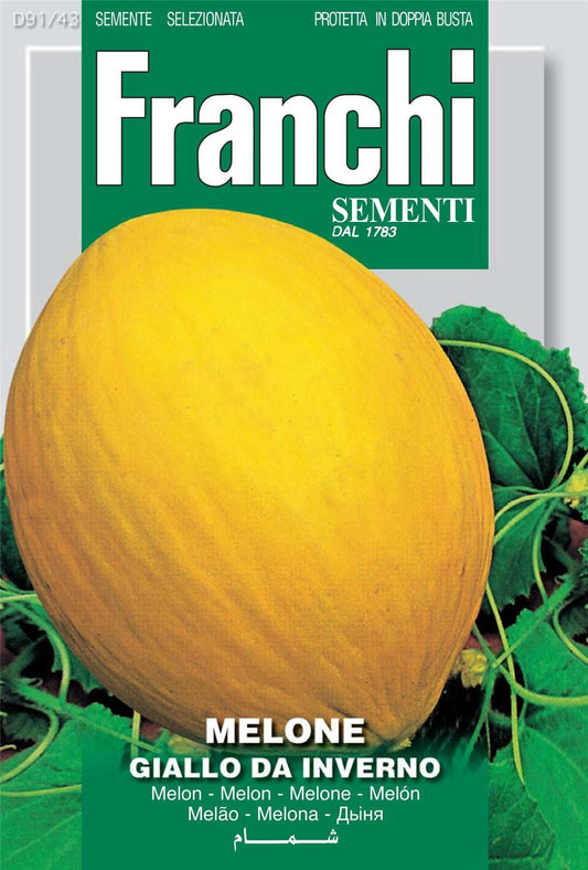 Franchi Seeds of Italy Melon Giallo Da Inverno 3 - Seeds
