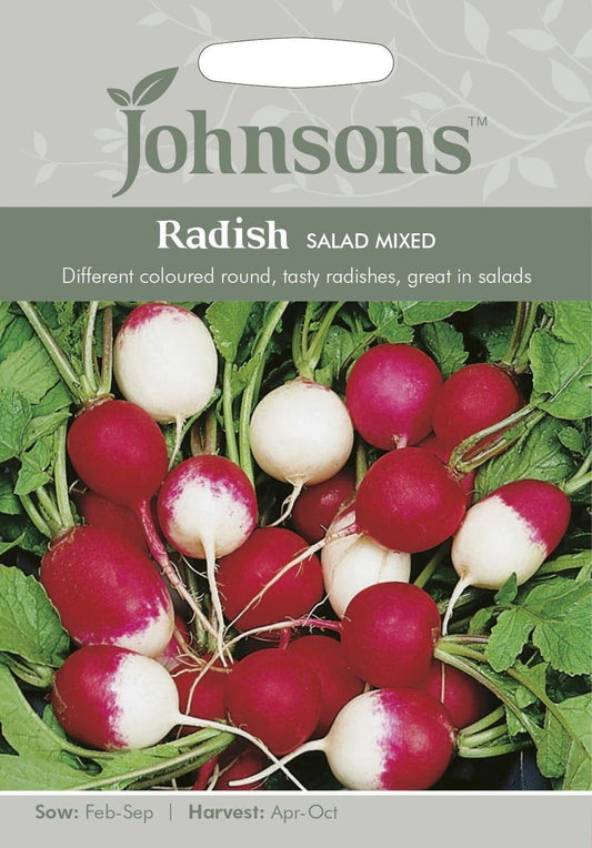 Johnsons Radish Salad Mixed 500 Seeds