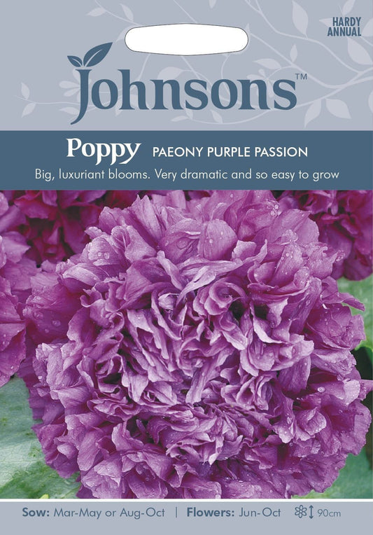 Johnsons Poppy Purple Passion 750 Seeds