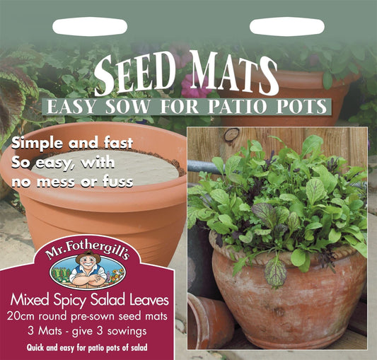 Mr Fothergills Salad Seed Mats Salad Leaves Mixed Spicy