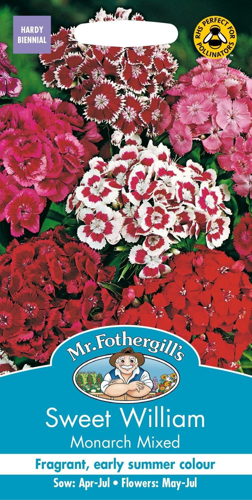 Mr Fothergills Sweet William Monarch Mixed 500 Seeds