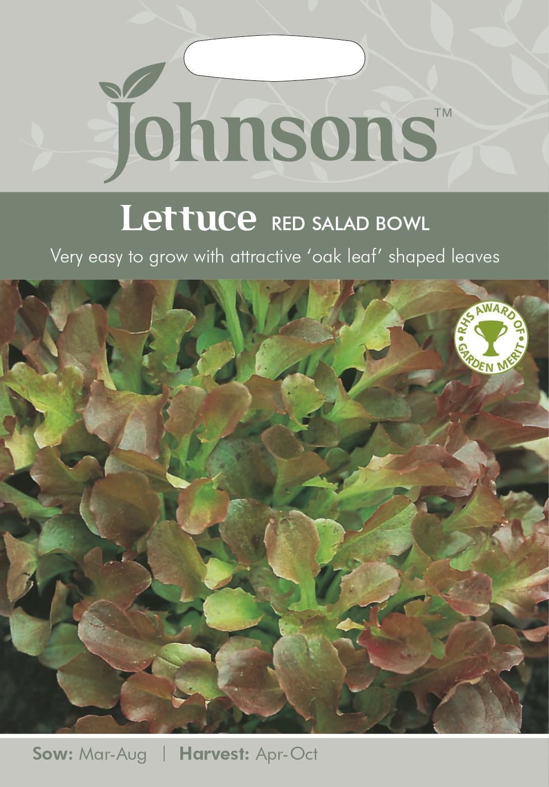 Johnsons Lettuce Red Salad Bowl 1200 Seeds