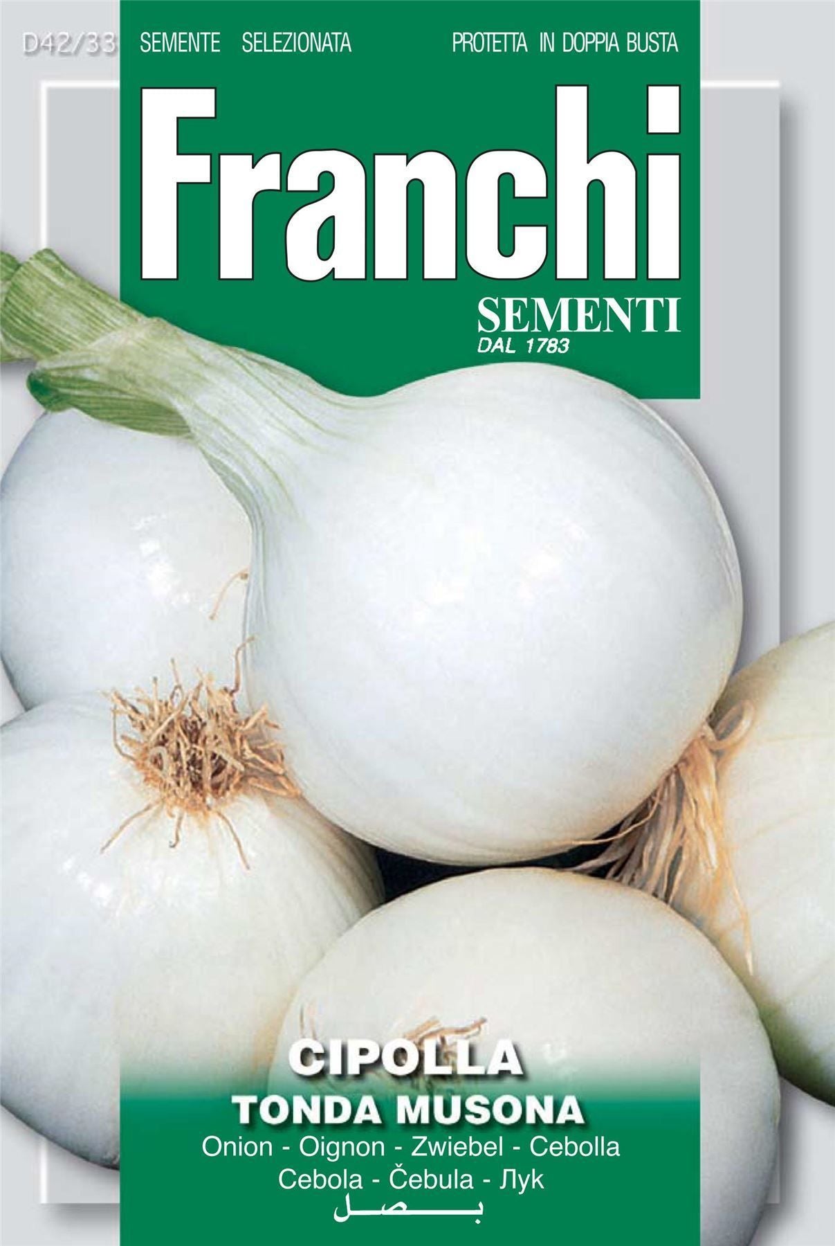 Franchi Seeds of Italy - DBO 42/33 - Onion - Tonda Musona - Seeds