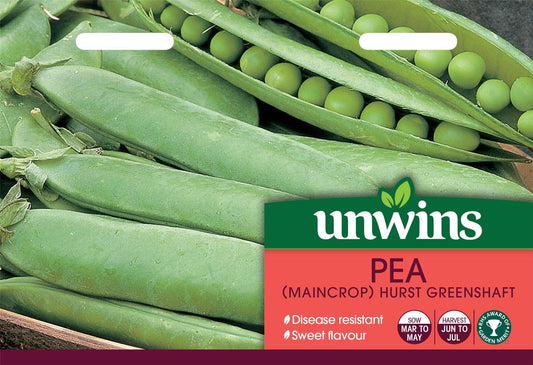 Unwins Pea (Maincrop) Hurst Greenshaft 30 Seeds