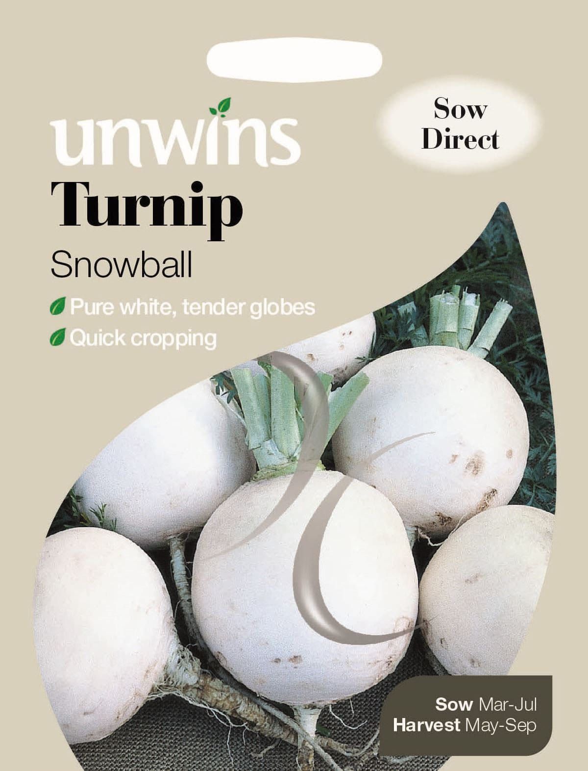 Unwins Turnip Snowball 1800 Seeds