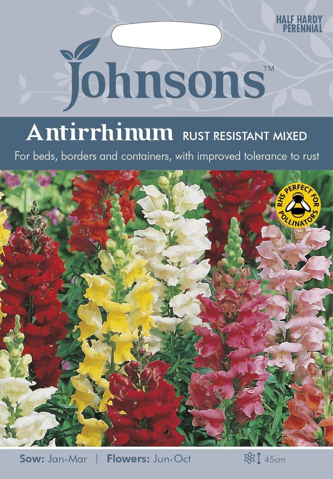 Johnsons Antirrhinum Rust Resistant Mixed 1000 Seeds