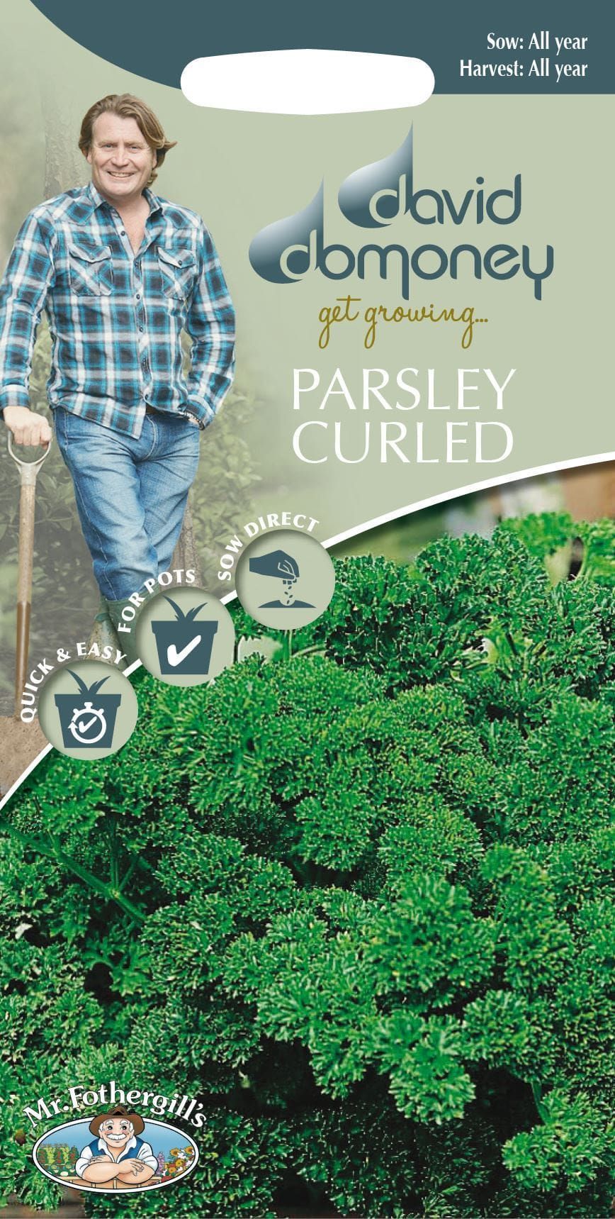 Mr Fothergills - Herb - David Domoney Parsley Moss Curled 2 - 1000 Seeds