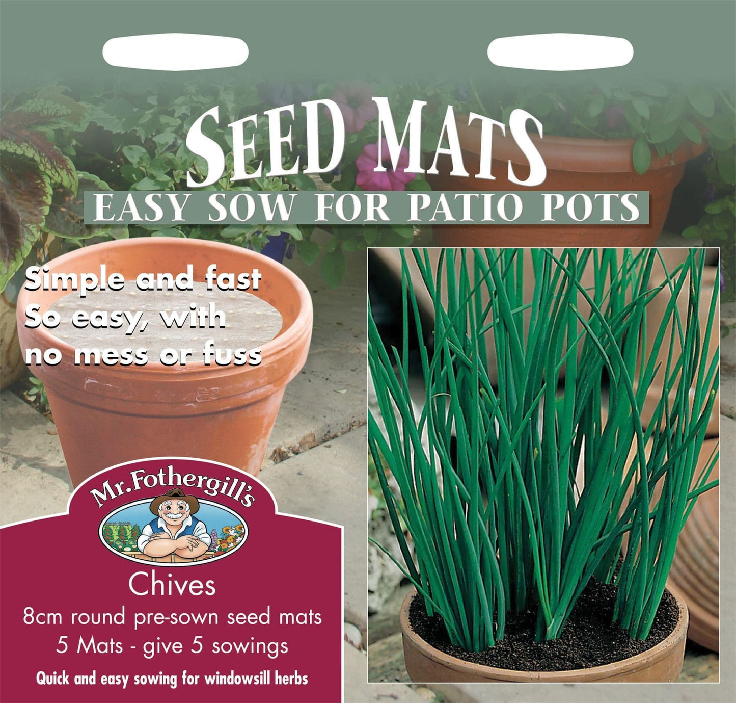 Mr Fothergills Herb Seed Mats Chives