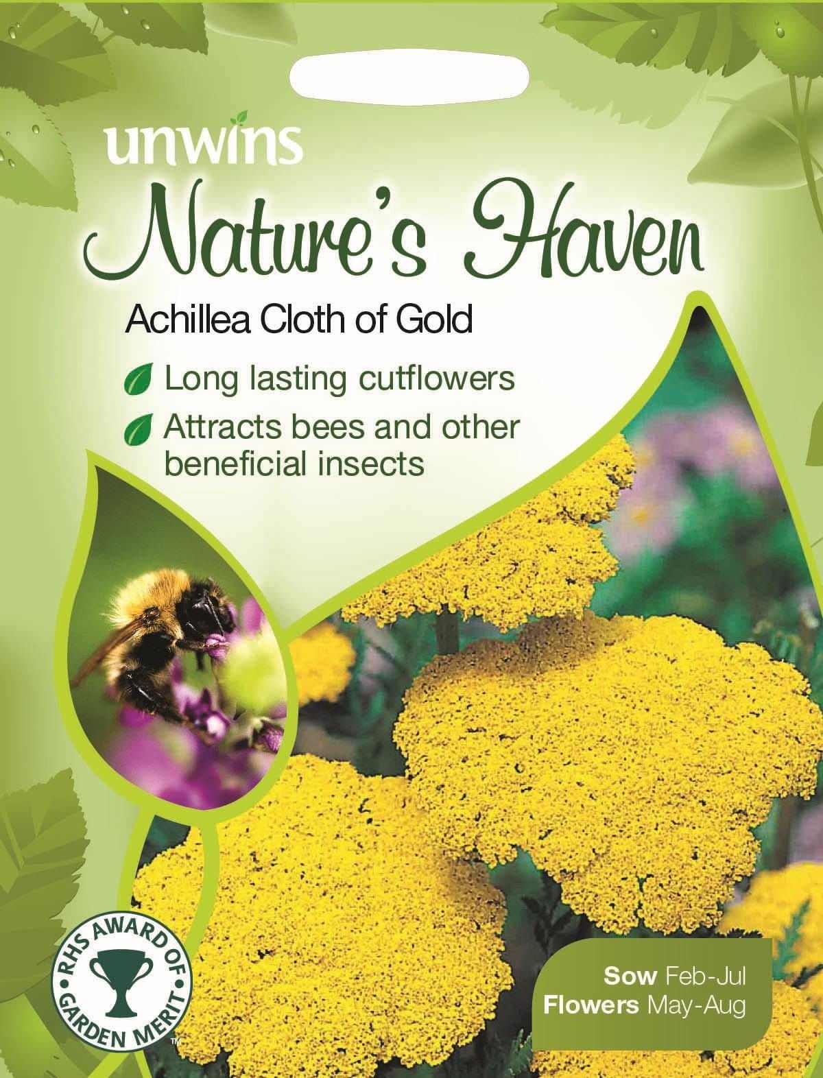 Unwins Nature's Haven Achillea Cloth of Gold 800 Seeds