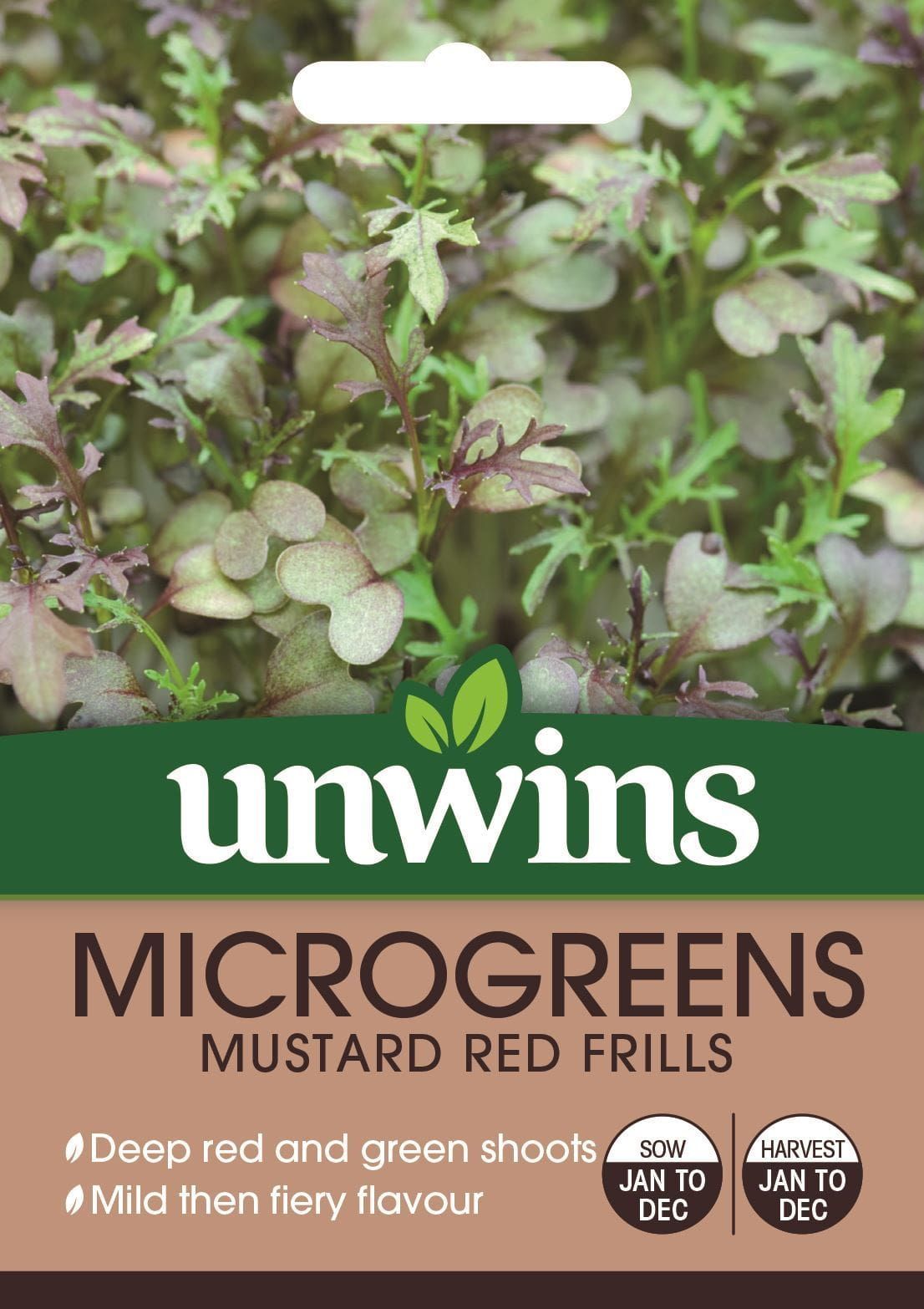 Unwins MicroGreens Mustard Red Frills Seeds