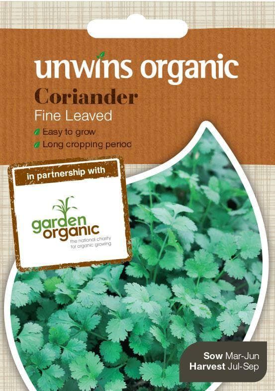 Unwins Organic Herb Coriander 120 Seeds