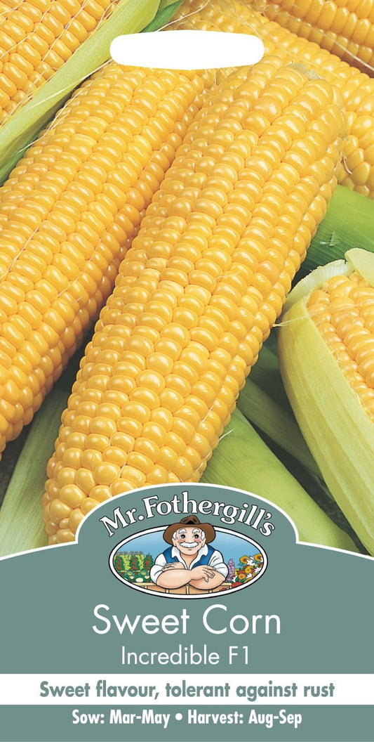 Mr Fothergills Sweet Corn Incredible F1 50 Seeds