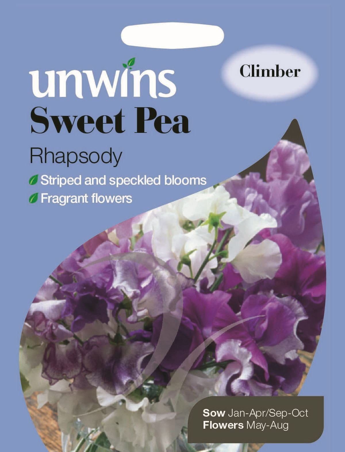Unwins Sweet Pea Rhapsody 21 Seeds