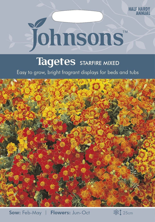 Johnsons Tagetes Starfire Mixed 150 Seeds