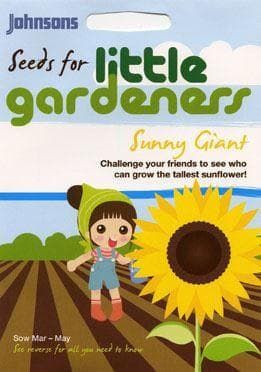 Johnsons Little Gardeners Sunny Giant Sunflowers 30 Seeds