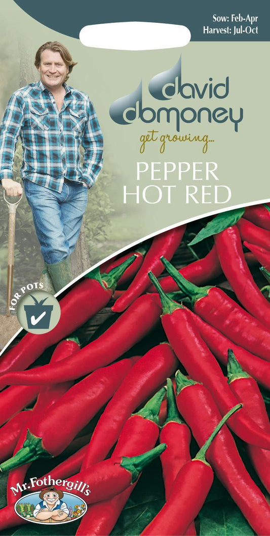 Mr Fothergills - David Domoney - Vegetable - Pepper Hot - Red De Cayenne - 60 Seeds