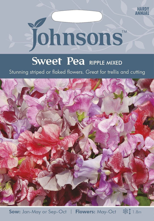 Johnsons Sweet Pea Ripple Mixed 20 Seeds
