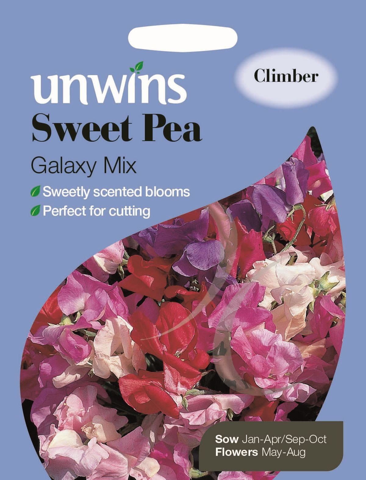 Unwins Sweet Pea Galaxy Mixed 35 Seeds