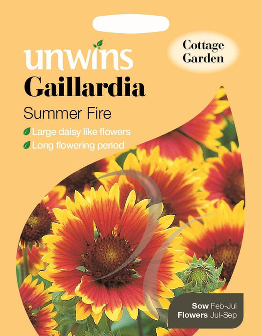 Unwins Gaillardia Summer Fire 150 Seeds