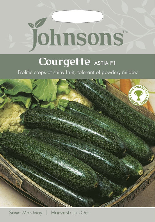 Johnsons Courgette Astia F1 10 Seeds