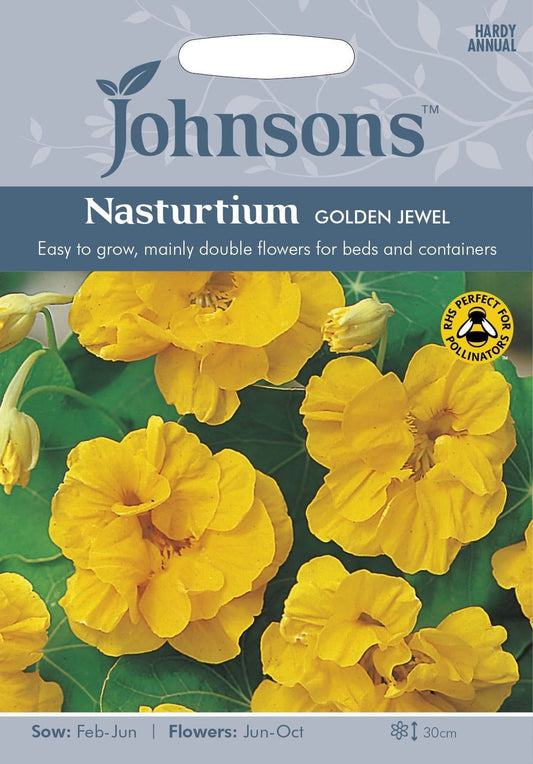 Johnsons Nasturtium Golden Jewel 30 Seeds