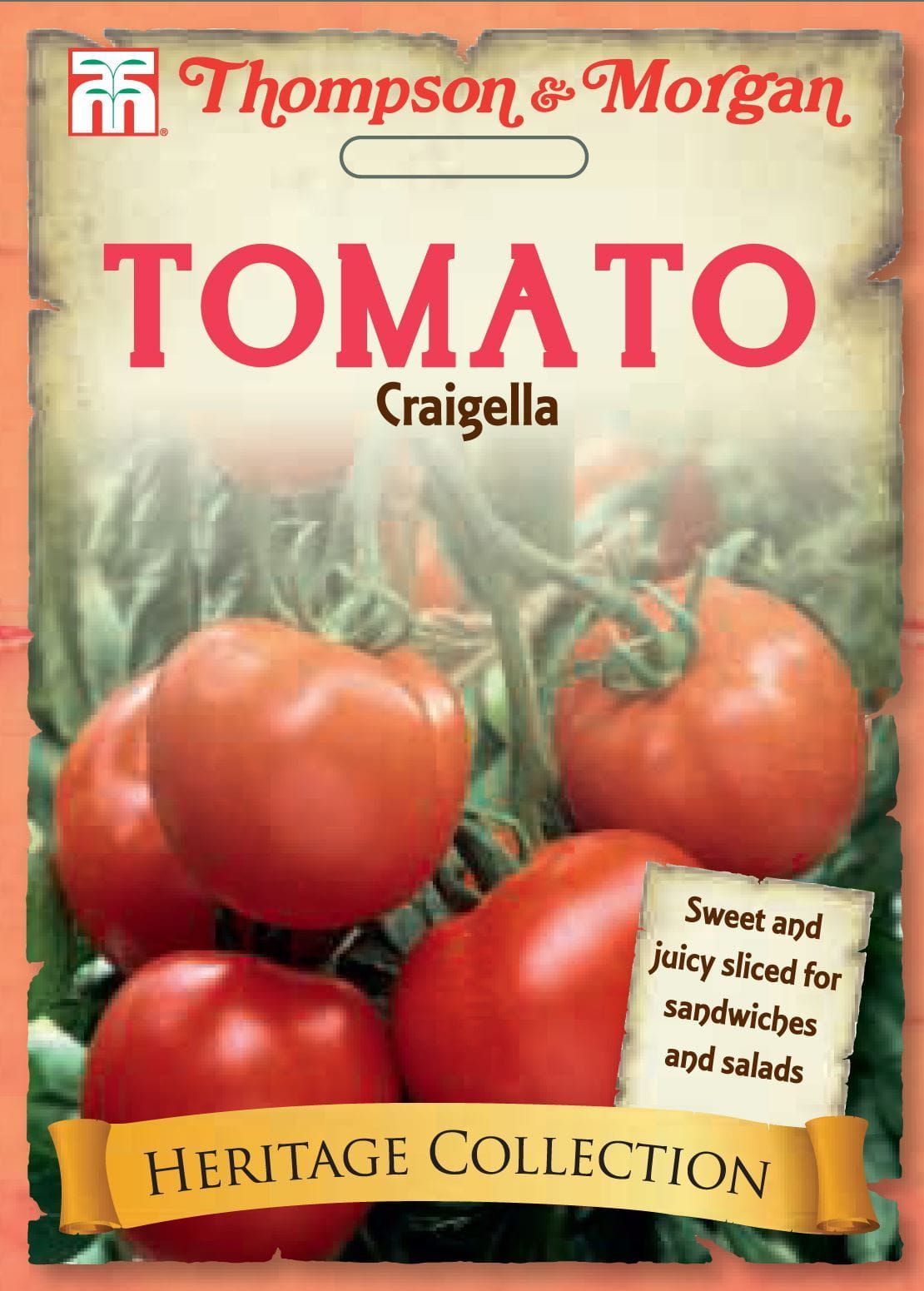Thompson & Morgan Heritage Vegetables Tomato Craigella 25 Seed