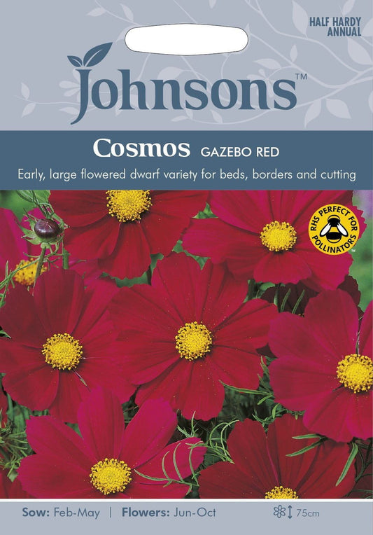 Johnsons Cosmos Gazebo Red 50 Seeds