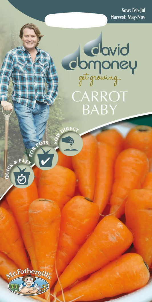 Mr Fothergills - David Domoney - Vegetable - Carrot Baby - Chantenay Cascade F1 - 350 Seeds