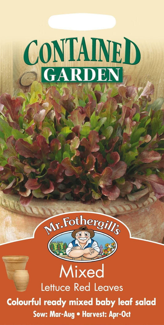 Mr Fothergills Lettuce Red Leaves Mixed 1000 Seed