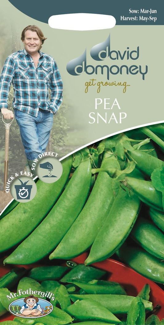 Mr Fothergills - David Domoney - Vegetable - Pea Snap - Sugar Bon - 60 Seeds